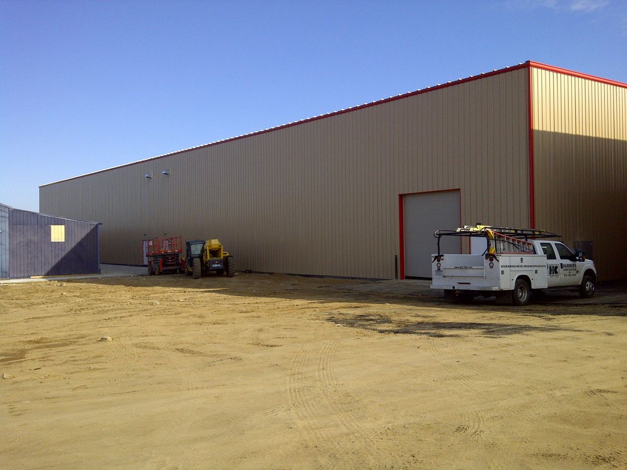 Completed metal warehouse building